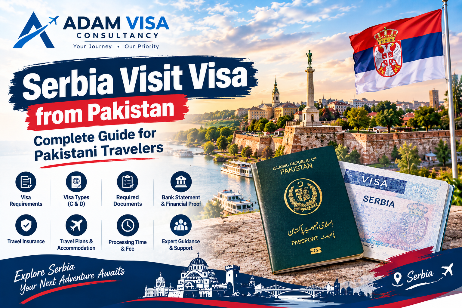 Serbia Visit Visa from Pakistan – Pakistanion ke liye Serbia visa guide
